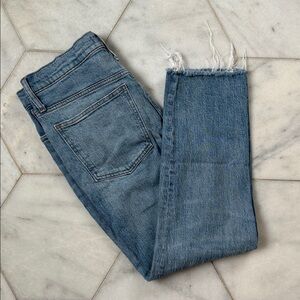 Madewell The Perfect Vintage Jeans Rosabelle Wash Sz 31 raw hem